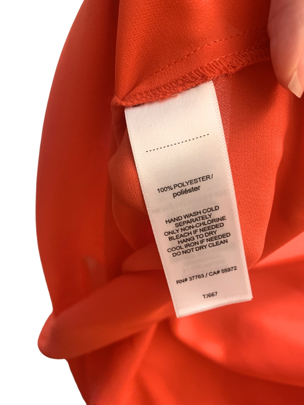 2/$30 Shelli Segal Reddish Orange Sleeveless Blouse Polished Business Minimal - Picture 8 of 9